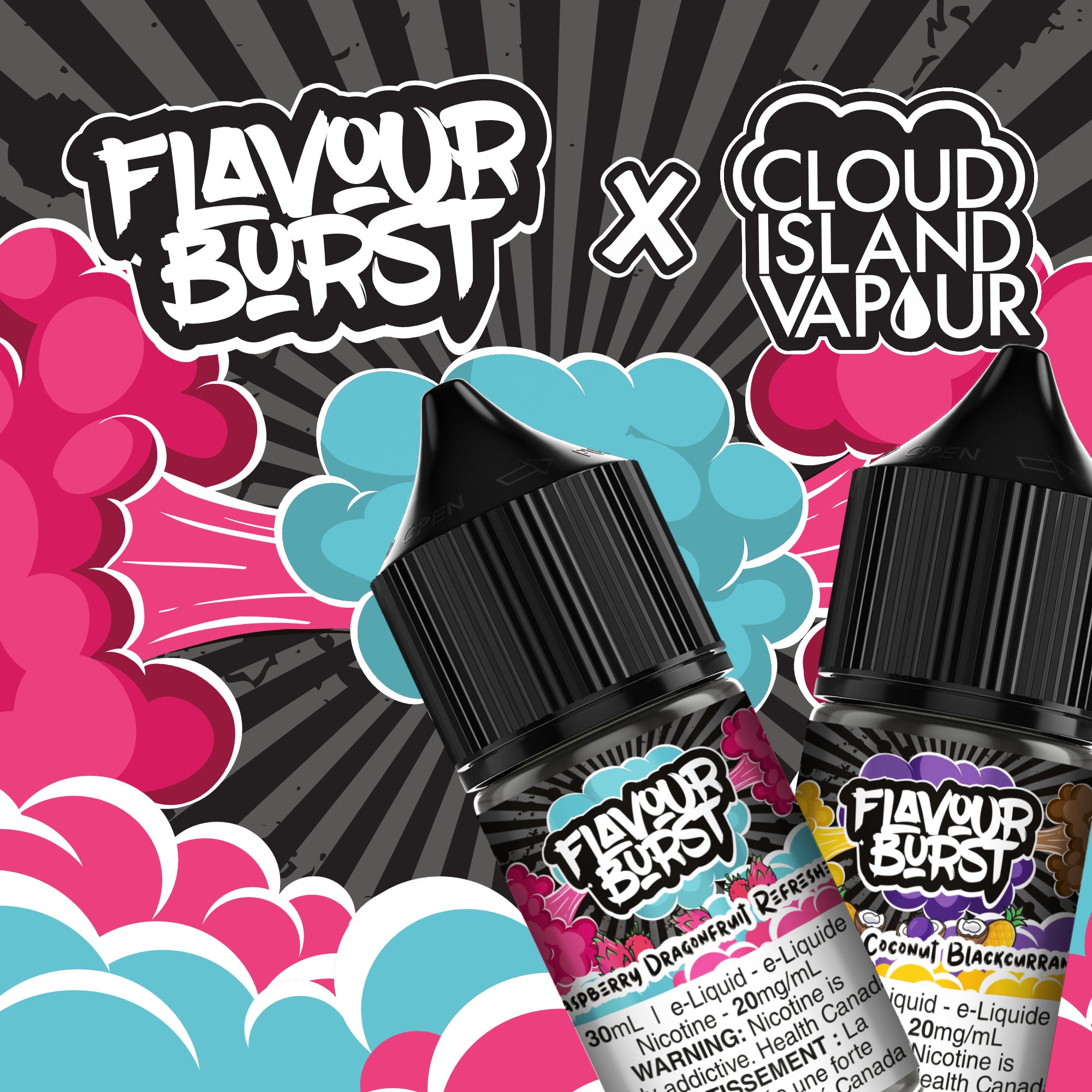Flavour Burst Salt Nic E-Liquid Cloud Island Vapour Flavour Burst Salt Nic E-Liquid Cloud Island Vapour