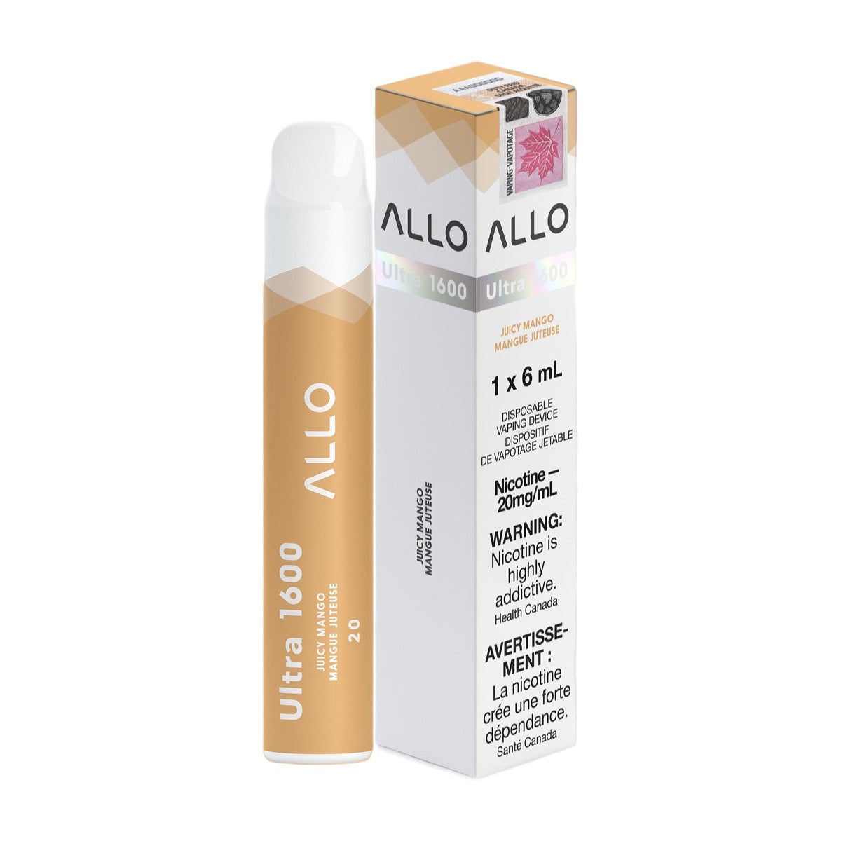 ALLO Ultra 1600 Disposable Vape Juicy Mango Cloud Island Vapour