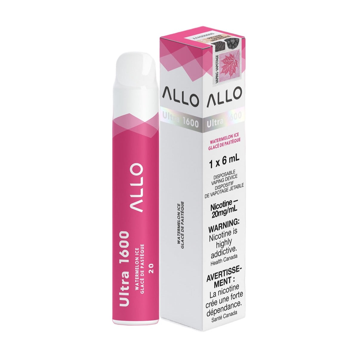 ALLO Ultra 1600 Disposable Vape - Watermelon Ice Cloud Island Vapour ALLO Ultra 1600 Disposable Vape - Watermelon Ice Cloud Island Vapour