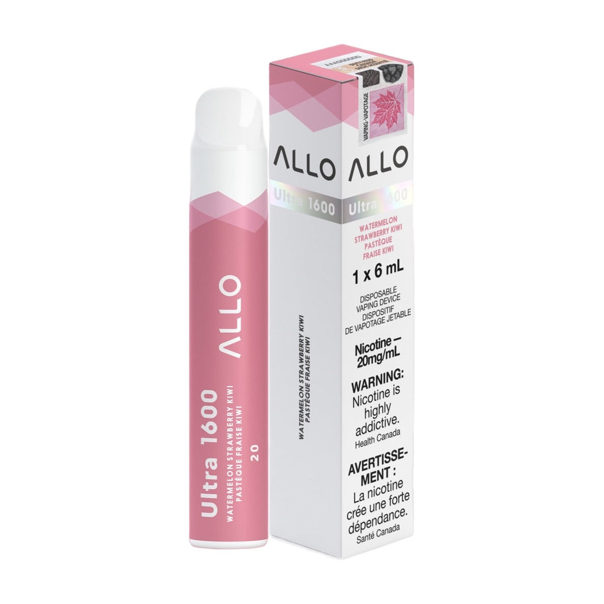 ALLO Ultra 1600 Disposable Vape - Watermelon Strawberry Kiwi – Cloud Island  Vapour