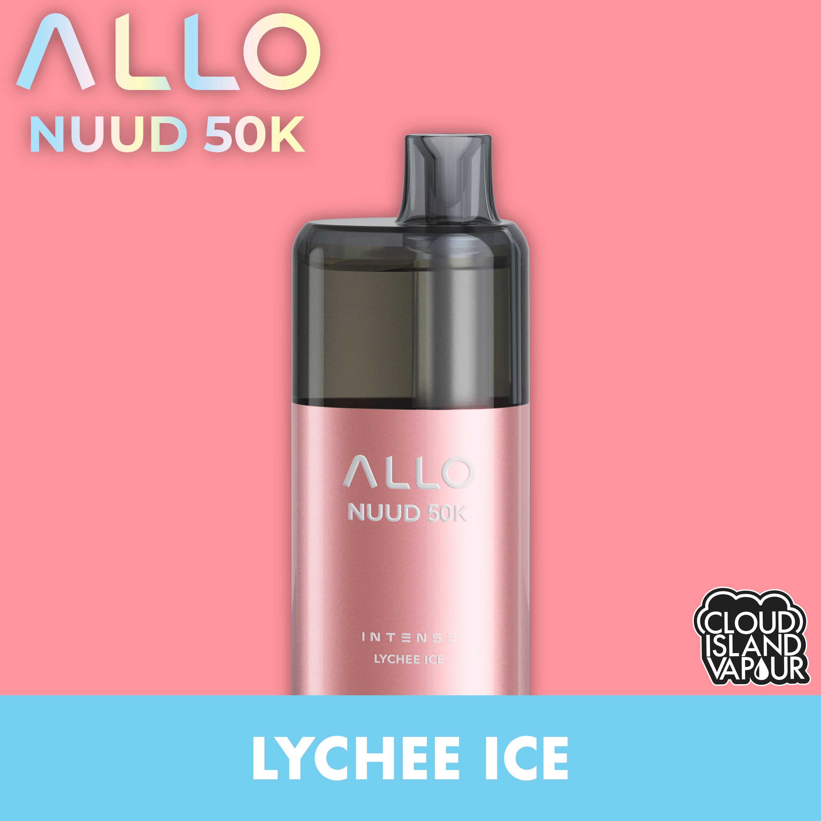 Allo Nuud 50K Disposable Vape - Lychee Ice Cloud Island Vapour Allo Nuud 50K Disposable Vape - Lychee Ice Cloud Island Vapour