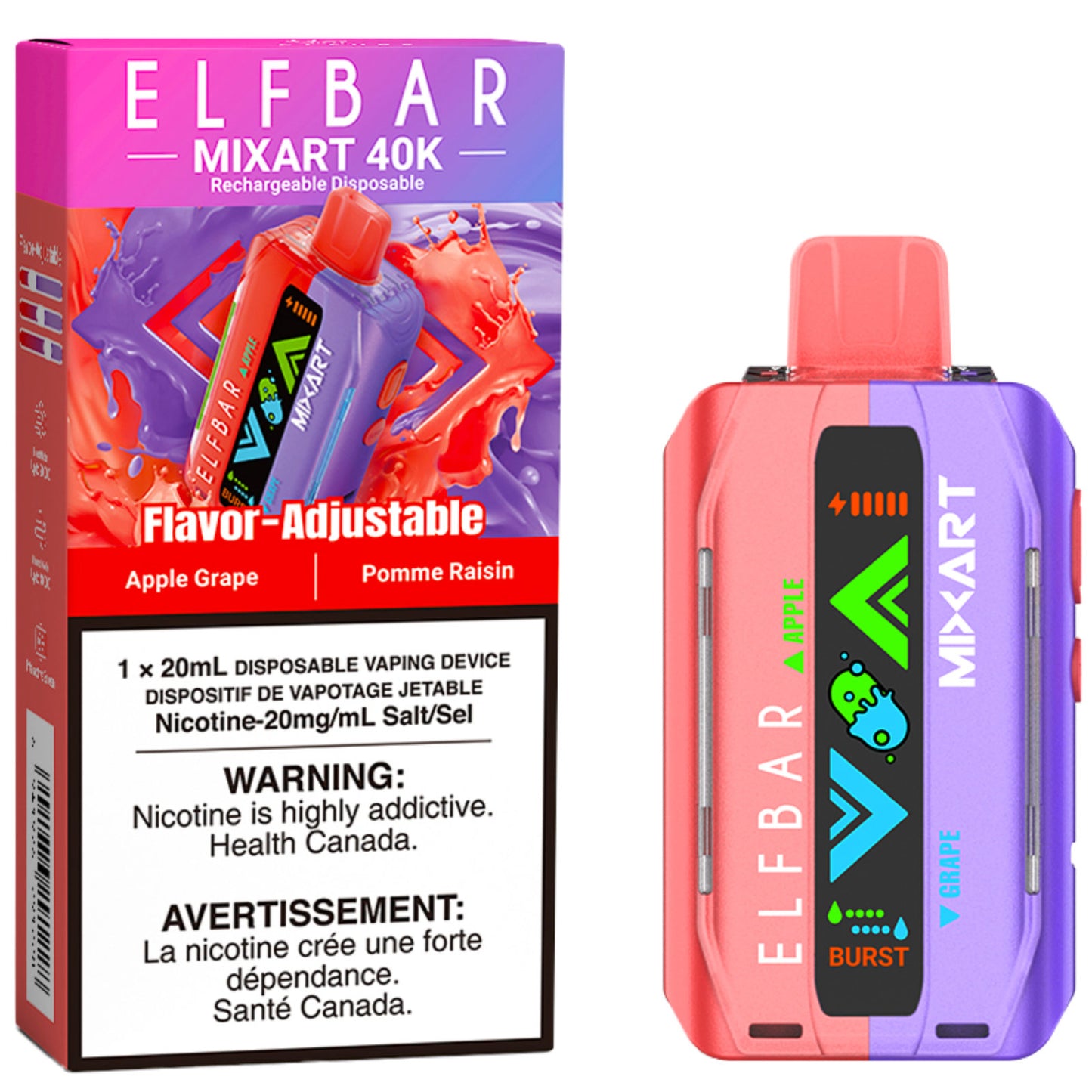 Apple Grape ELF BAR MIXART 40K