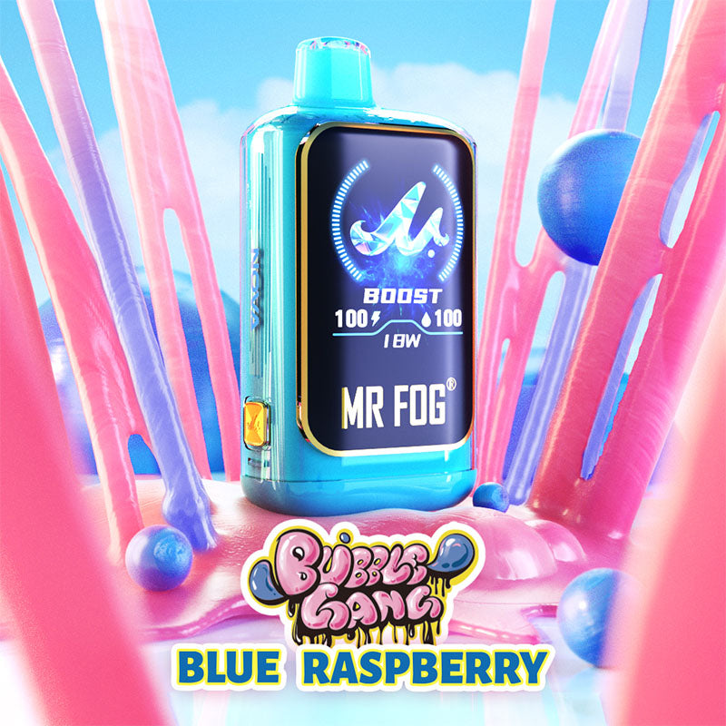 Blue Raspberry MR FOG NOVA Bubble Gang Disposable Vape