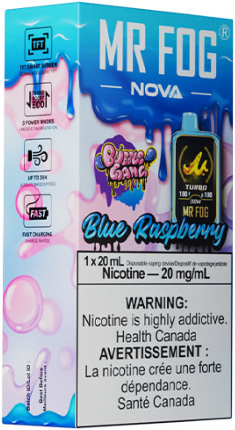 Blue Raspberry MR FOG NOVA Bubble Gang