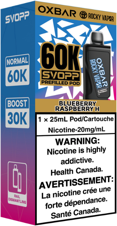 Blueberry Raspberry H Rocky Vapor Oxbar Svopp 60K