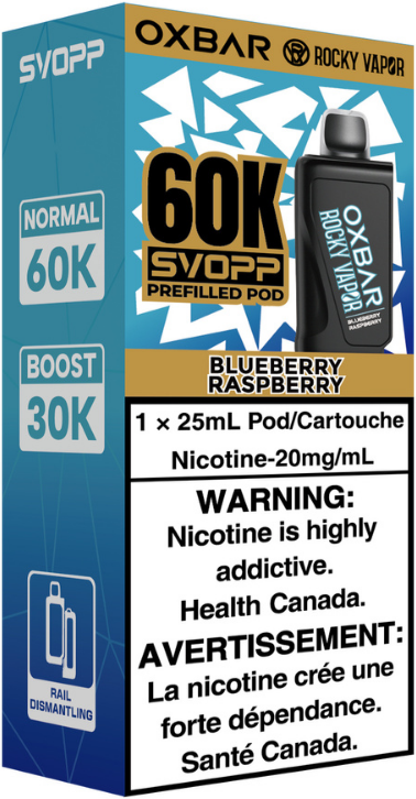 Blueberry Raspberry Rocky Vapor Oxbar Svopp 60K