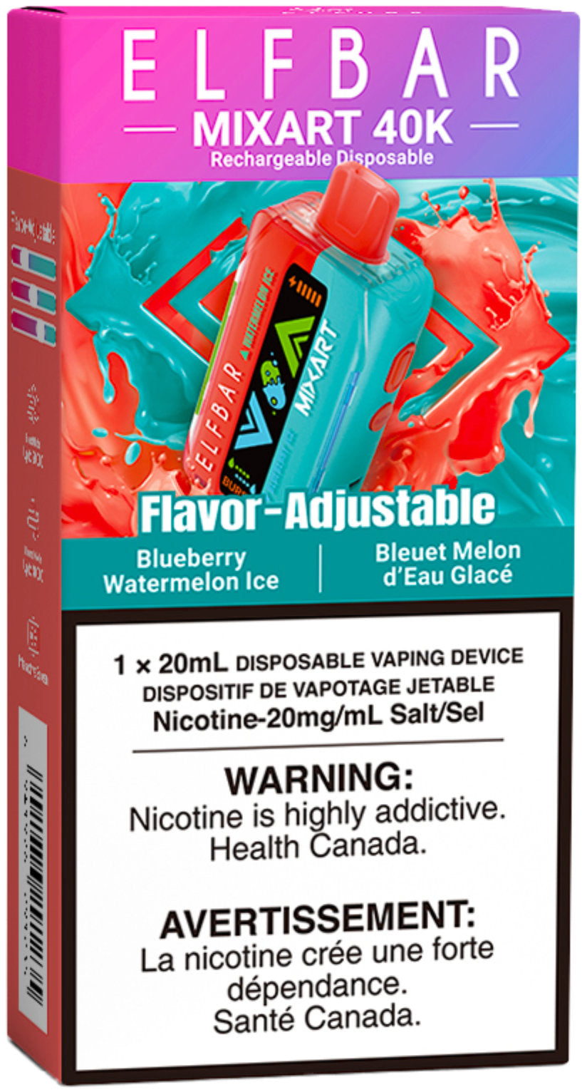 Blueberry Watermelon Ice ELF BAR MIXART 40K Disposable