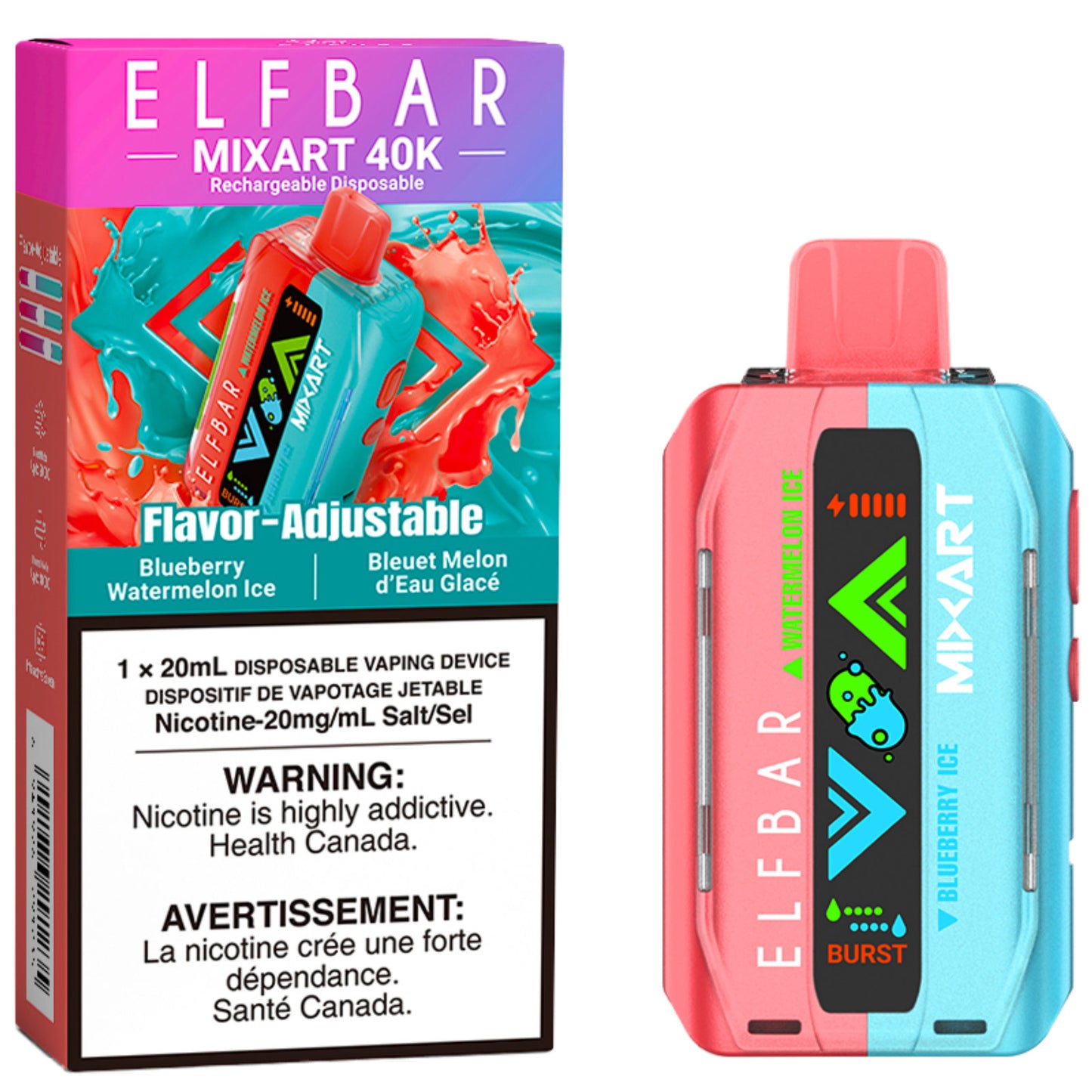 Blueberry Watermelon Ice ELF BAR MIXART 40K