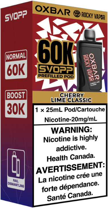 Cherry Lime Classic Rocky Vapor Oxbar Svopp 60K