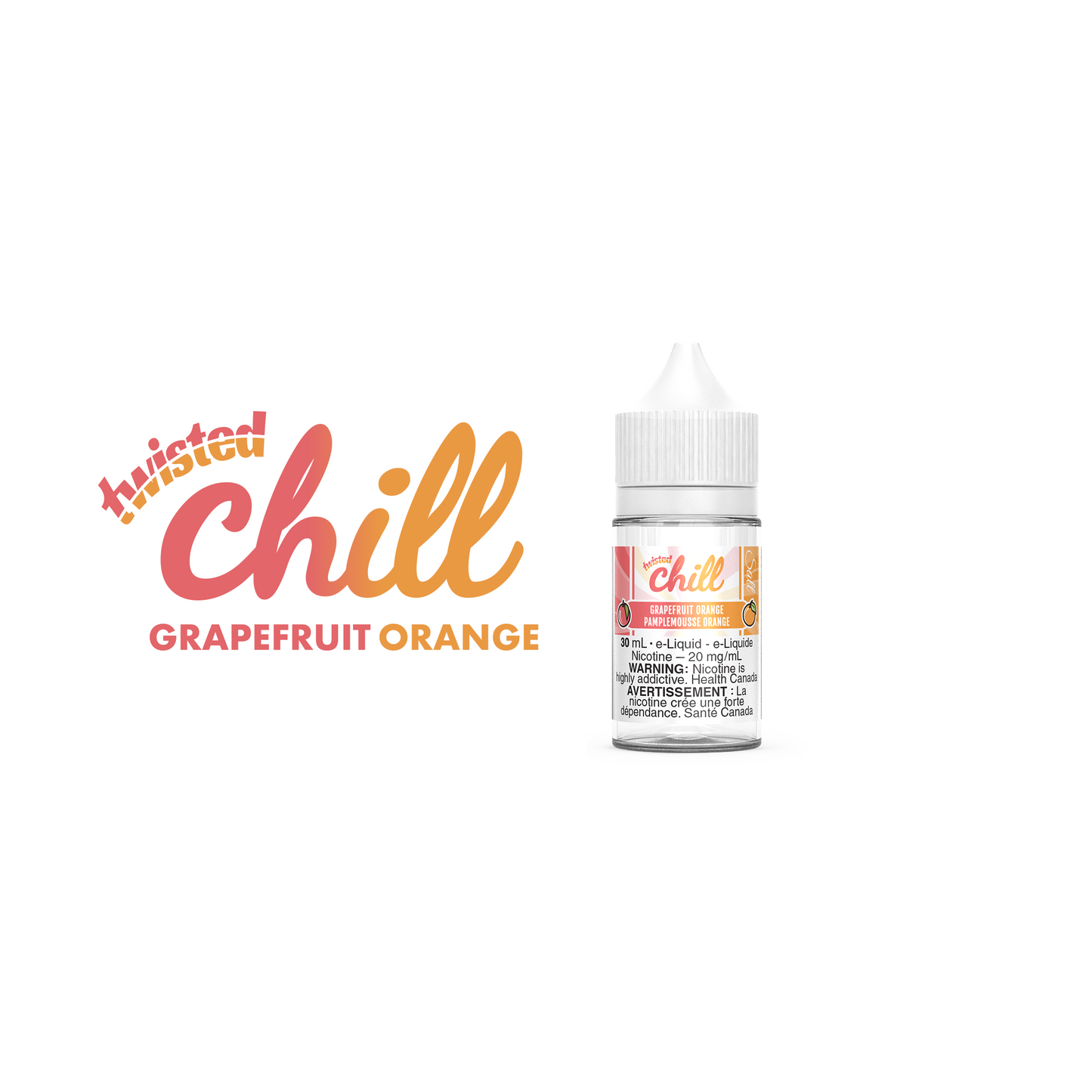 Chill Twisted Salt E-Liquid in the flavour Grapefruit Orange
