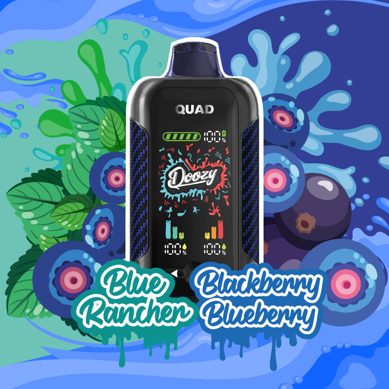DOOZY QUAD Disposable Vape - Blue Rancher & Blackberry Blueberry Cloud Island Vapour DOOZY QUAD Disposable Vape - Blue Rancher & Blackberry Blueberry Cloud Island Vapour