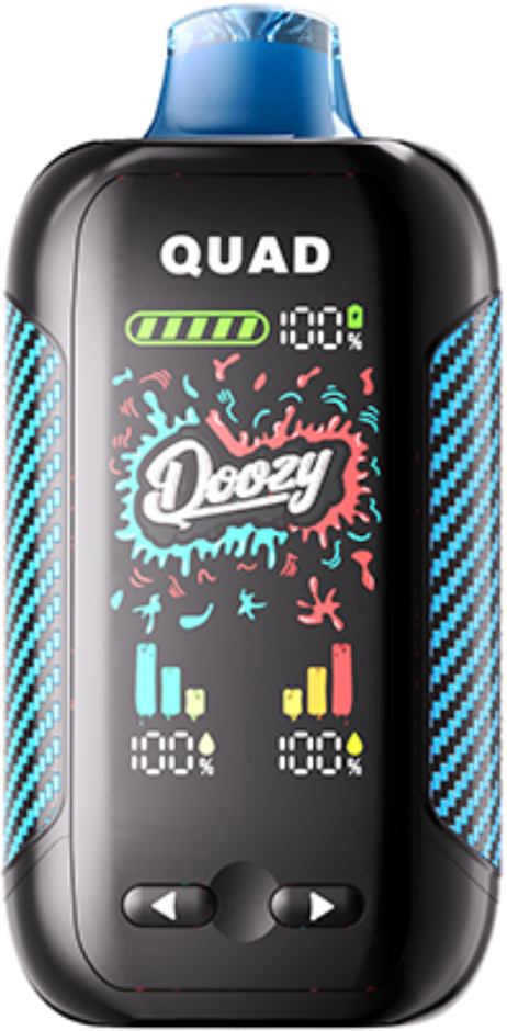 DOOZY QUAD Disposable Blueraspberry Splash Blueraspberry Peach