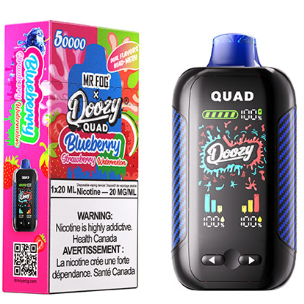 DOOZY QUAD Disposable Vape Blueberry Strawberry Blueberry Watermelon