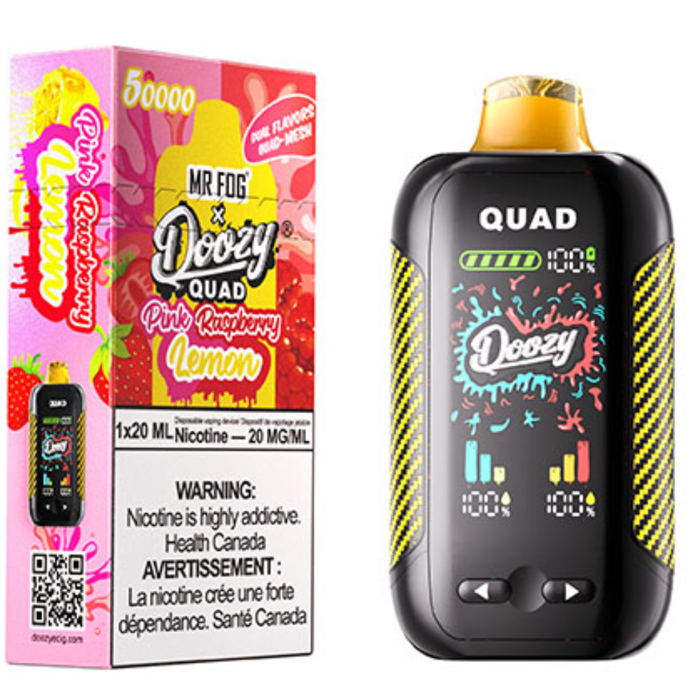 DOOZY QUAD Disposable Vape Pink Lemon Raspberry Lemon