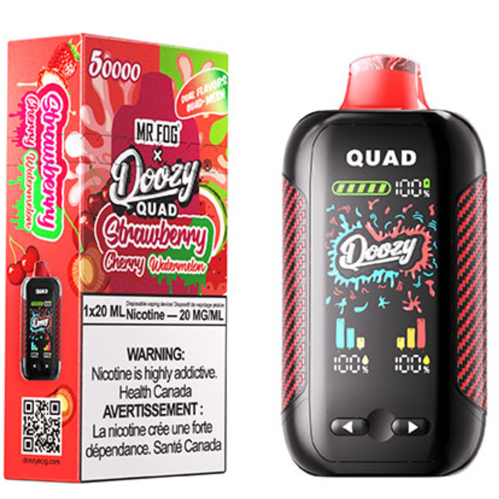 DOOZY QUAD Disposable Vape Strawberry Cherry Strawberry Watermelon