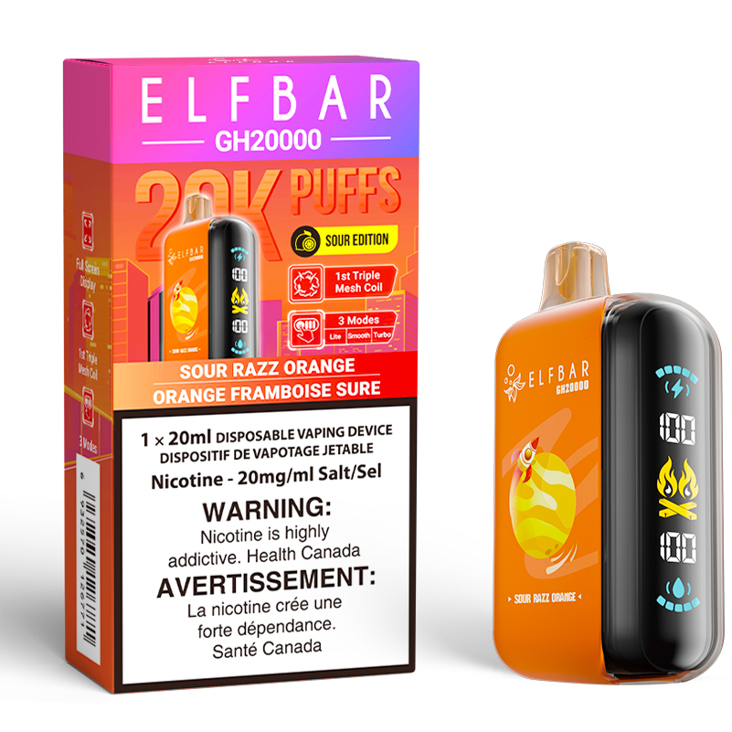 ELF BAR GH20000 Disposable Vape Sour Razz Orange