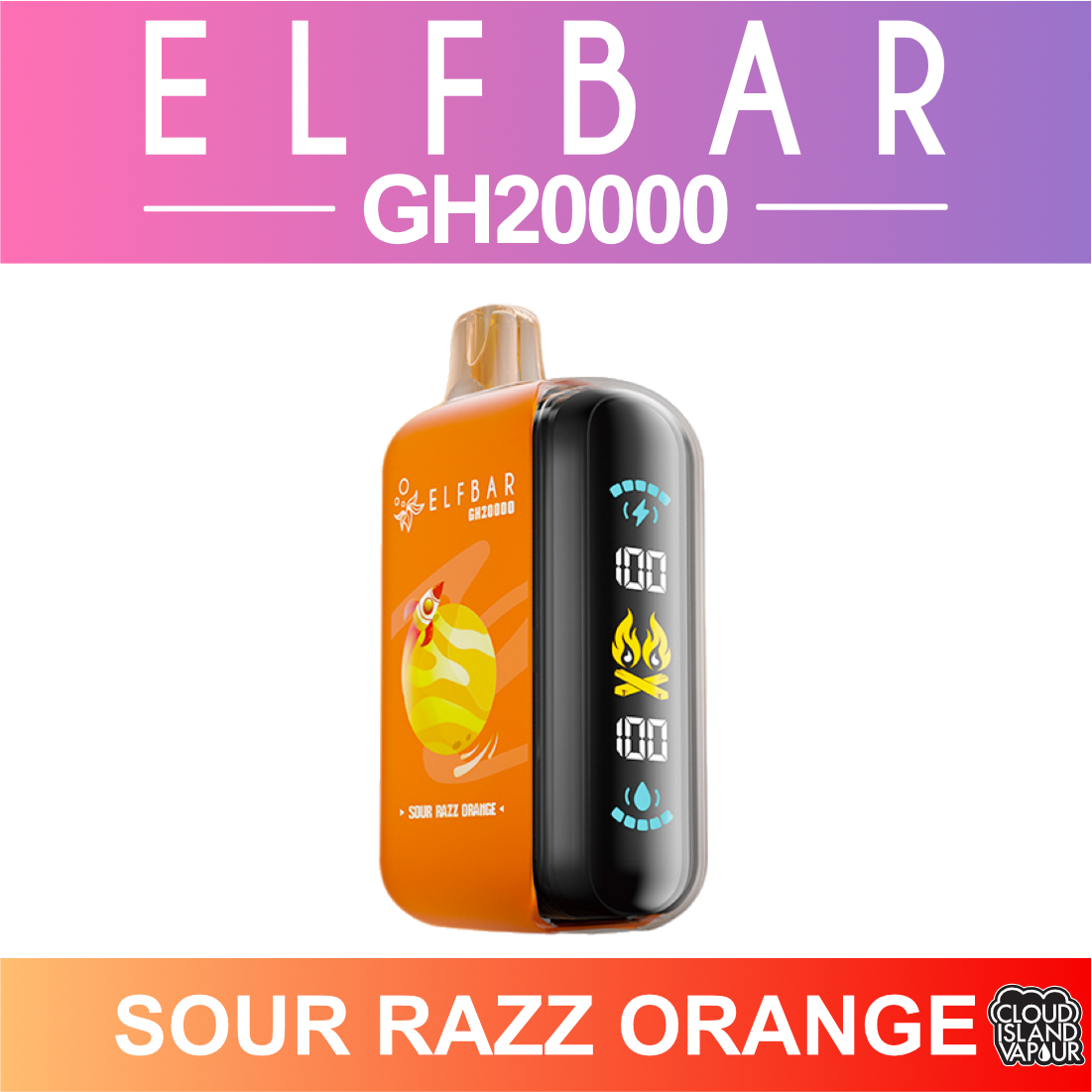ELF BAR GH20000 Sour Razz Orange