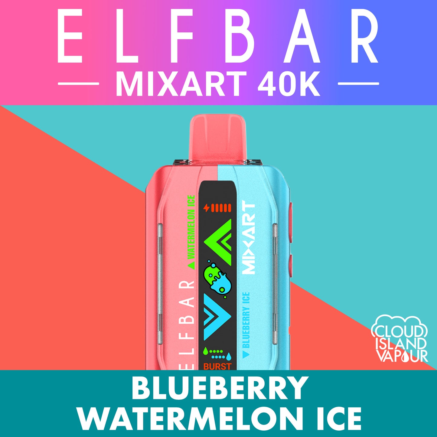 ELF BAR MIXART 40K Blueberry Watermelon Ice