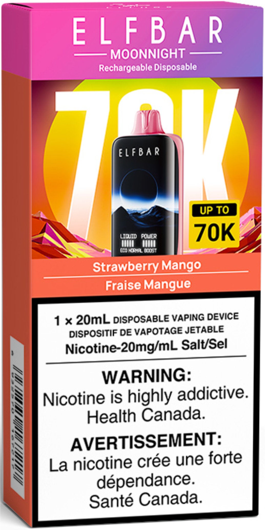 ELF BAR MOONNIGHT 70K Disposable Strawberry Mango