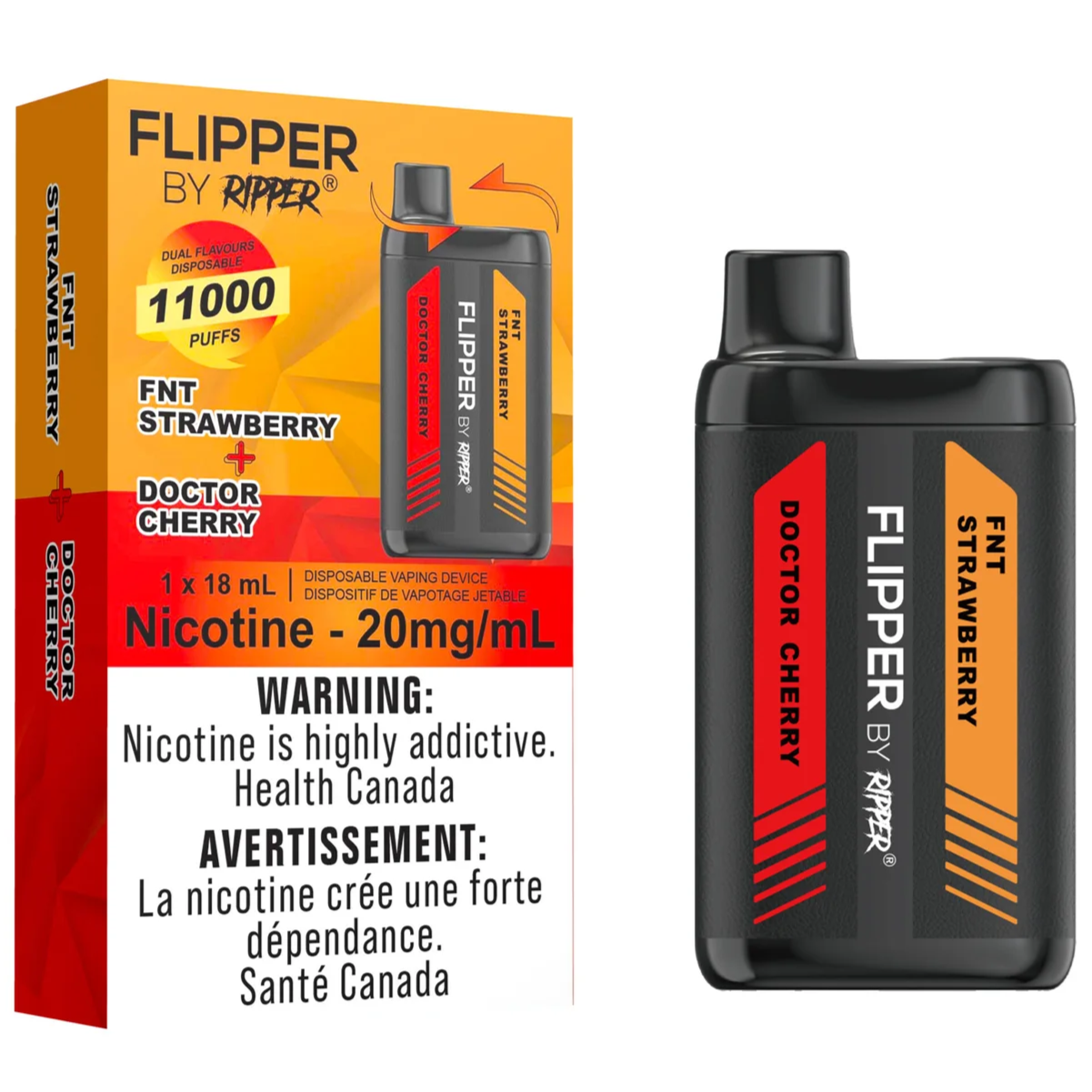 Flipper by Ripper 11K Disposable Vape - Doctor Cherry & FNT Strawberry Cloud Island Vapour Flipper by Ripper 11K Disposable Vape - Doctor Cherry & FNT Strawberry Cloud Island Vapour