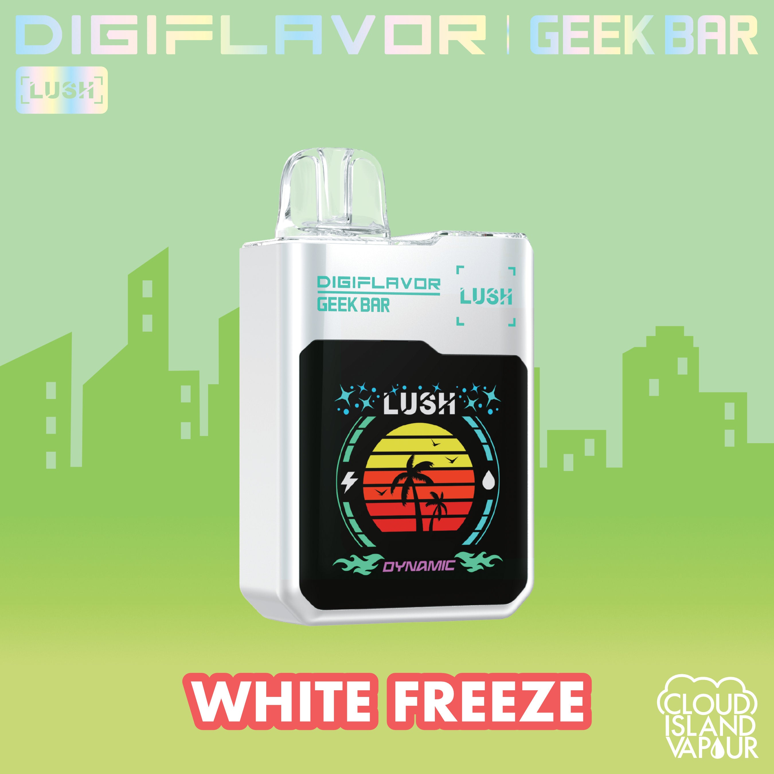 Buy Geek Bar Online Geek Bar X Digiflavor Lush 20K Disposable Vape: White Freeze (20mL Green Desert Buy Geek Bar Online Geek Bar X Digiflavor Lush 20K Disposable Vape: White Freeze (20mL Green Desert