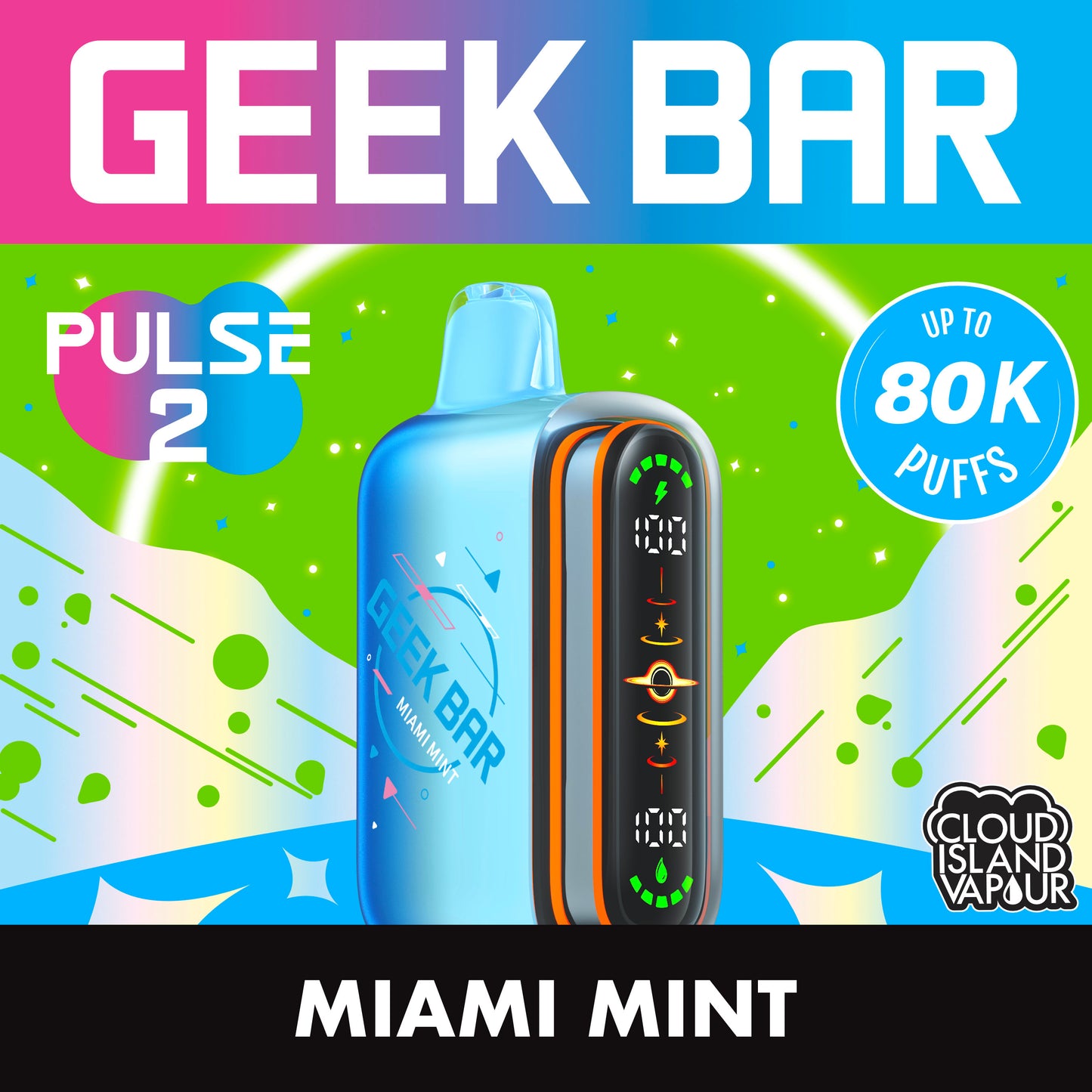GEEK BAR PULSE 2 80K Miami Mint