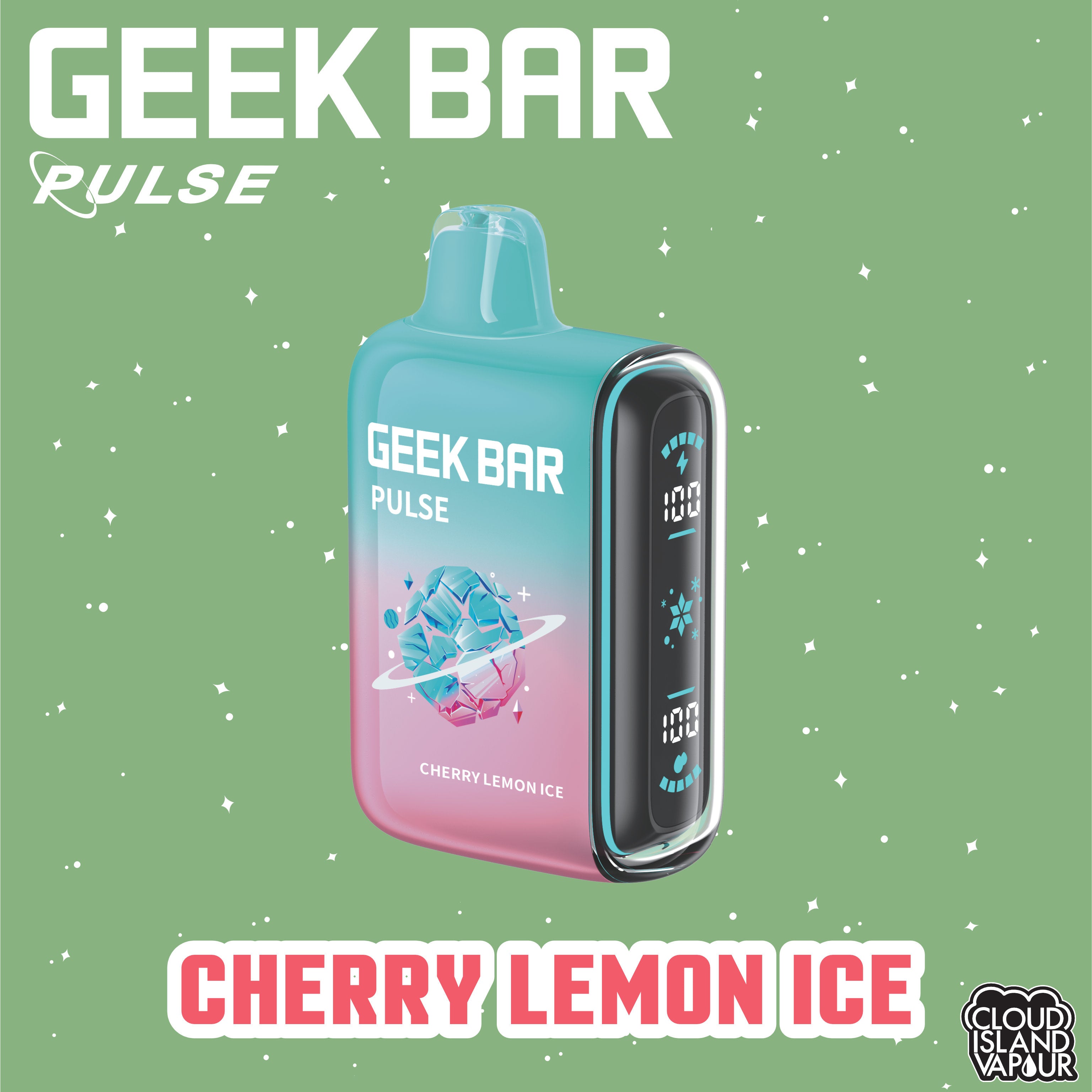 GEEK BAR PULSE 9000 Disposable Vape - Cherry Lemon Ice Cloud Island Vapour GEEK BAR PULSE 9000 Disposable Vape - Cherry Lemon Ice Cloud Island Vapour