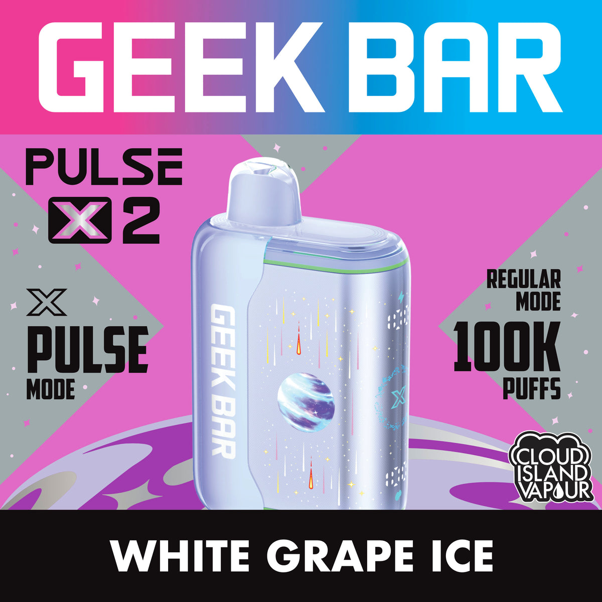 GEEK BAR PULSE X 2 White Grape Ice
