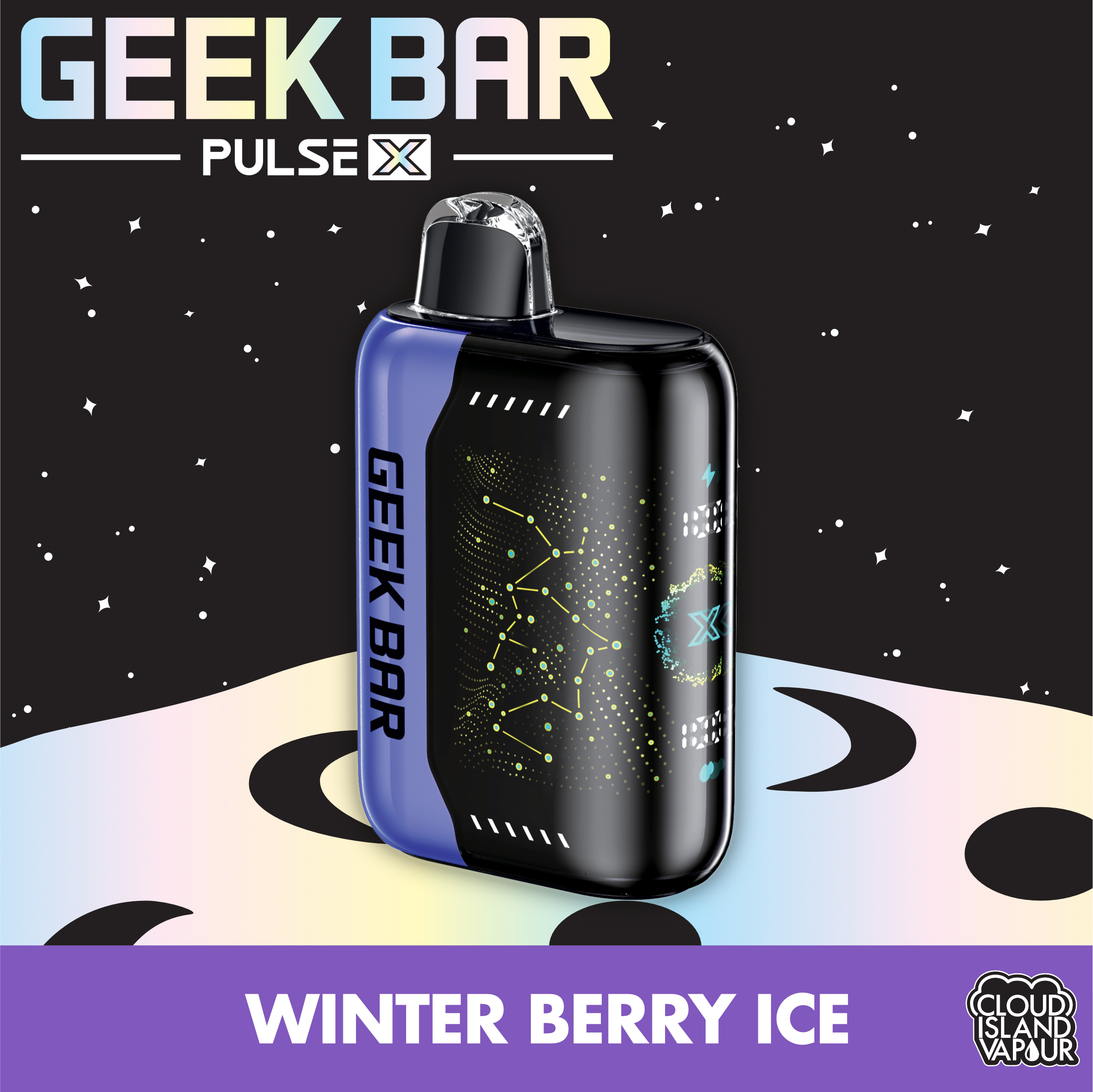 GEEK BAR PULSE X Disposable Vape - Winter Berry Ice Cloud Island Vapour GEEK BAR PULSE X Disposable Vape - Winter Berry Ice Cloud Island Vapour