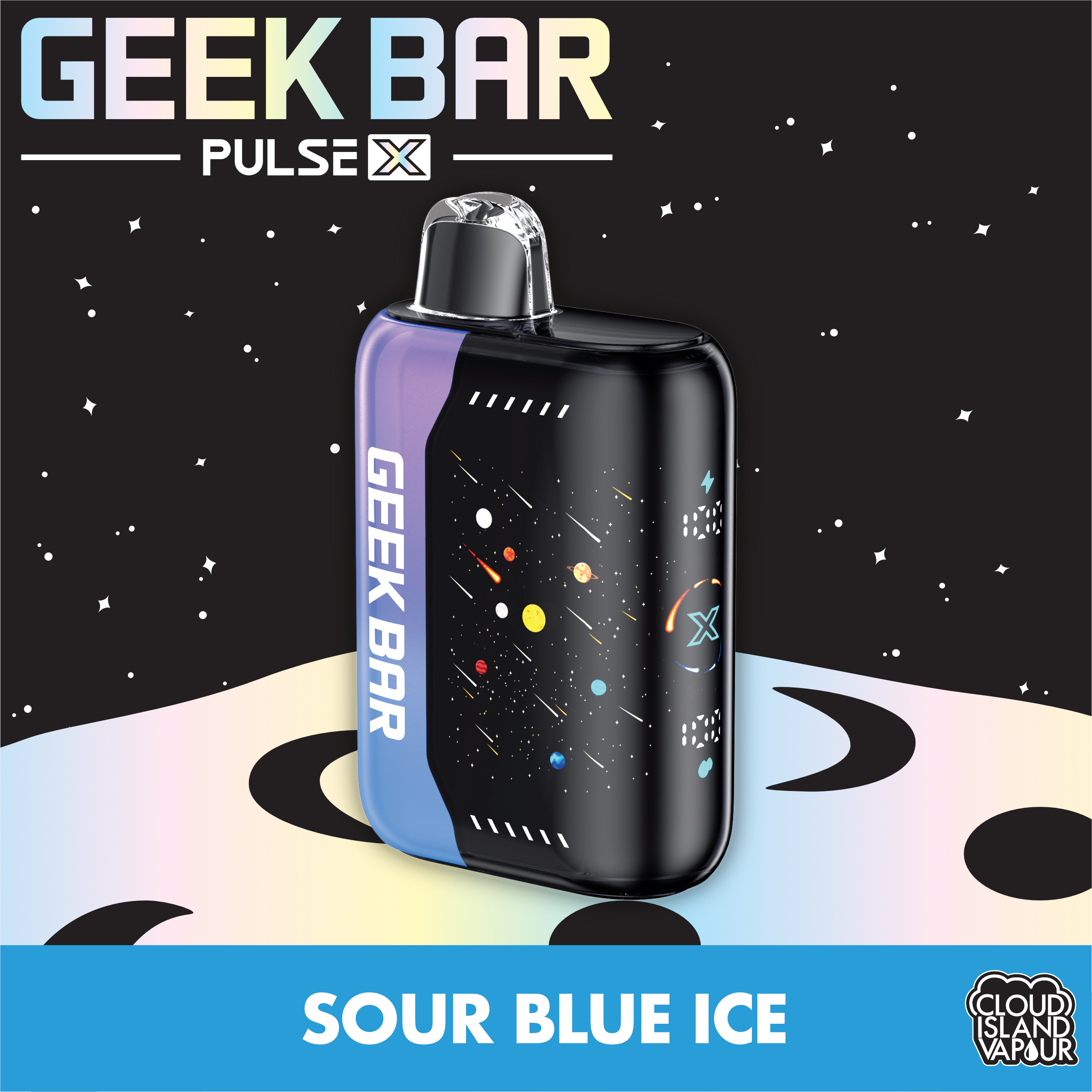 GEEK BAR PULSE X Disposable Vape - Sour Blue Ice Cloud Island Vapour GEEK BAR PULSE X Disposable Vape - Sour Blue Ice Cloud Island Vapour