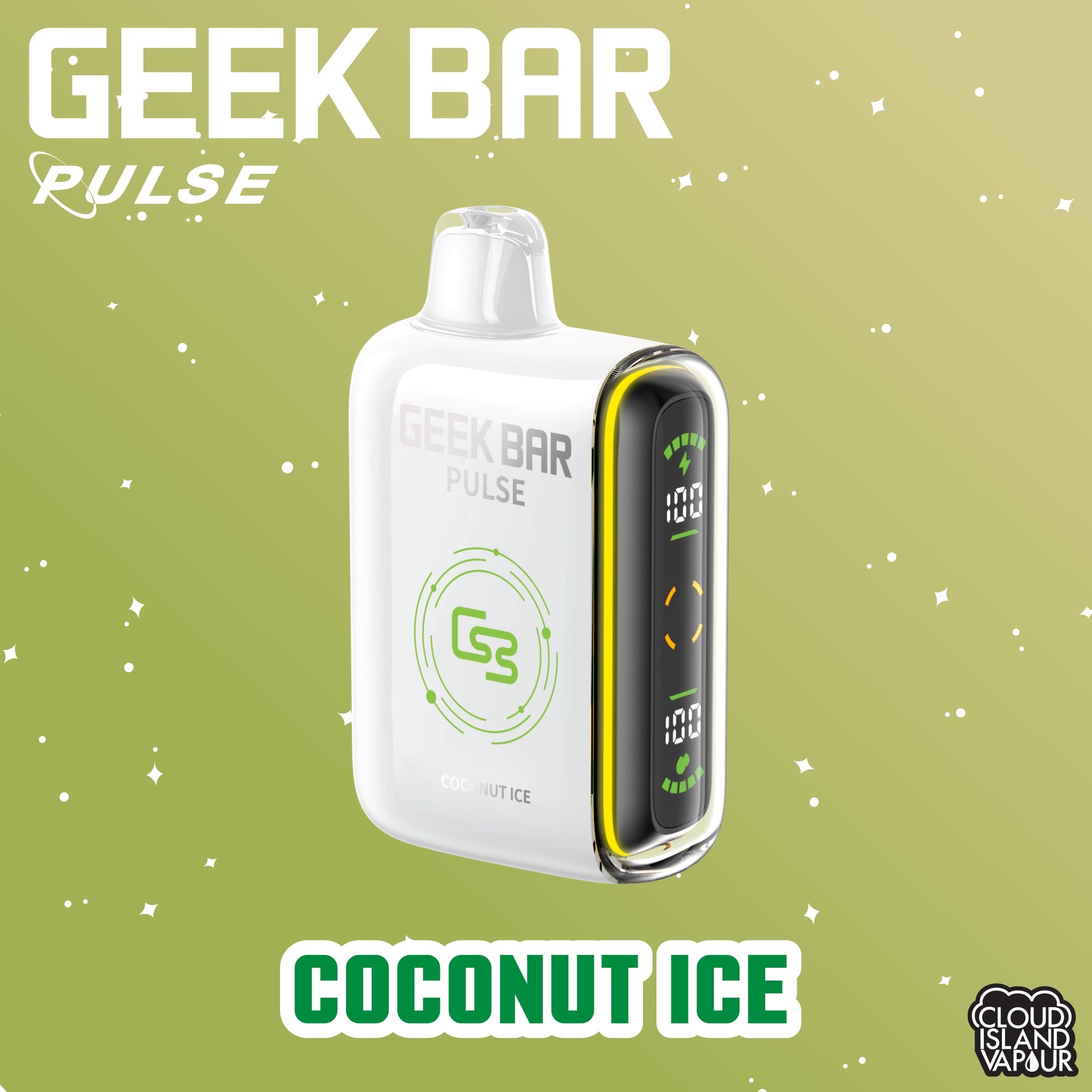 GEEK BAR PULSE 9000 Disposable Vape - Coconut Ice Cloud Island Vapour GEEK BAR PULSE 9000 Disposable Vape - Coconut Ice Cloud Island Vapour