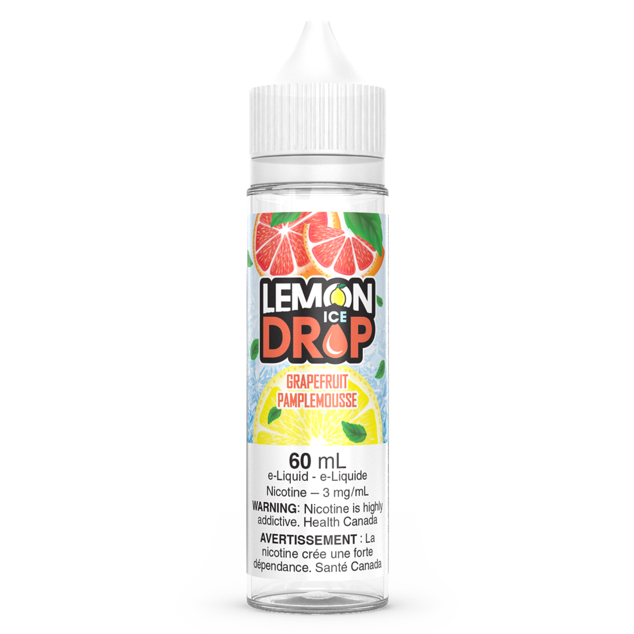 Grapefruit LEMON DROP ICE Vape Juice E-Liquid 60mL Freebase