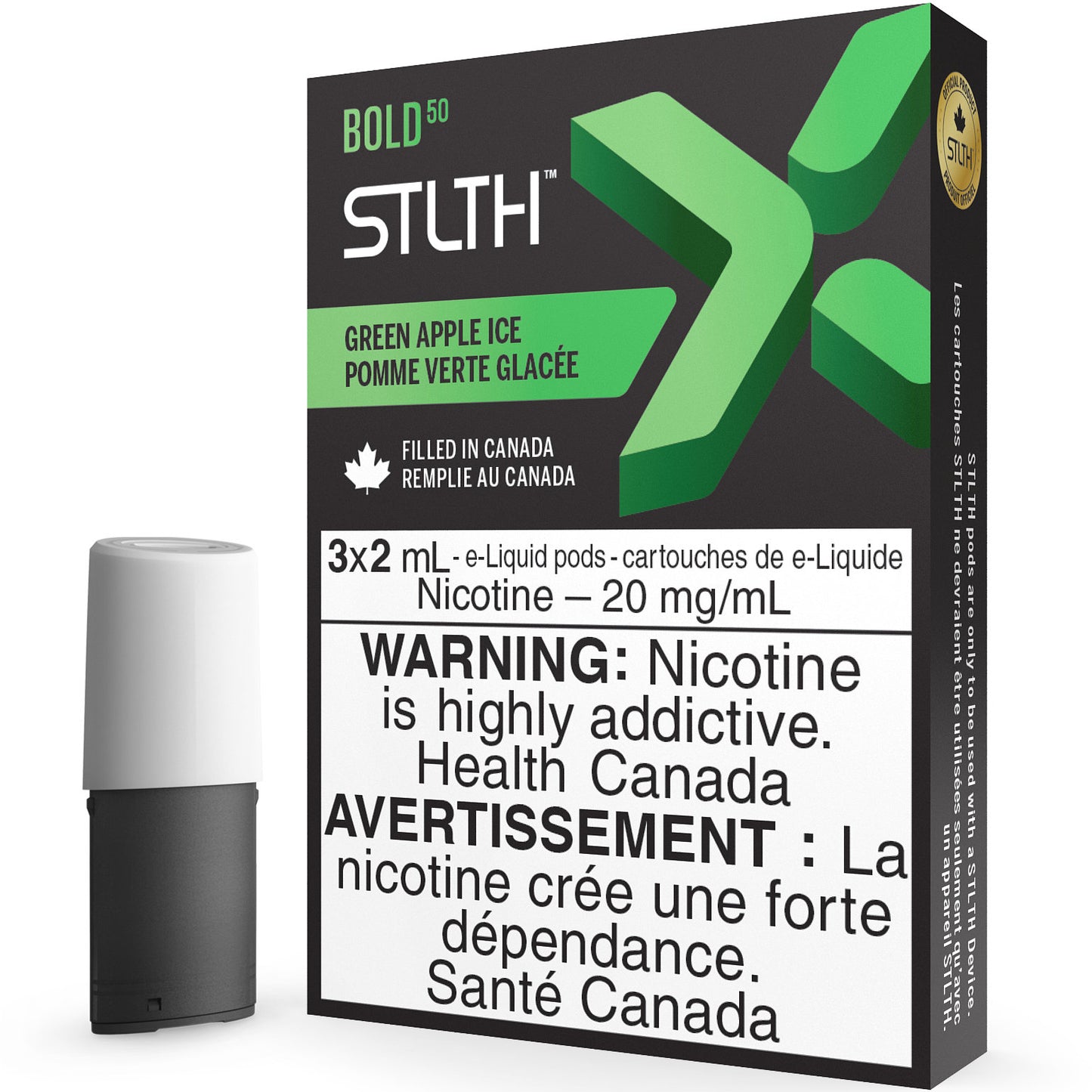 Green Apple Ice STLTH X Pod Pack BOLD 50