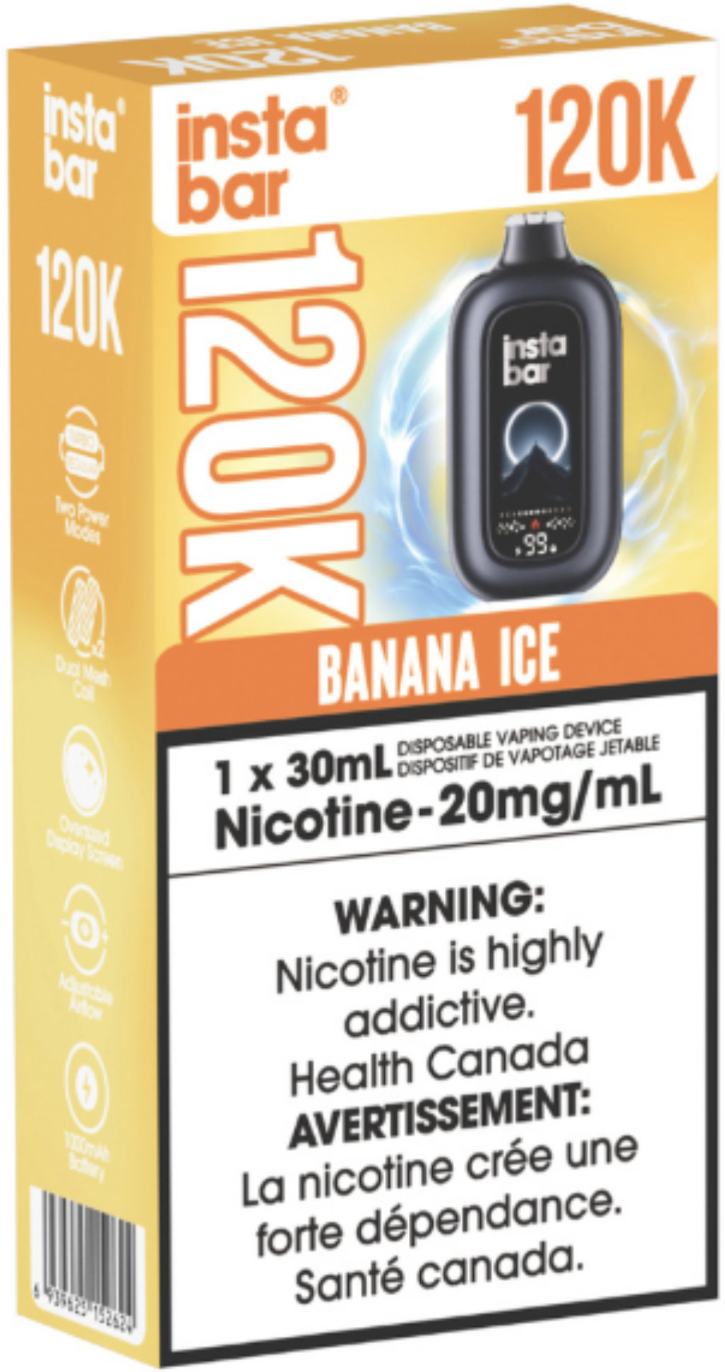 Insta Bar 120K Disposable Banana Ice