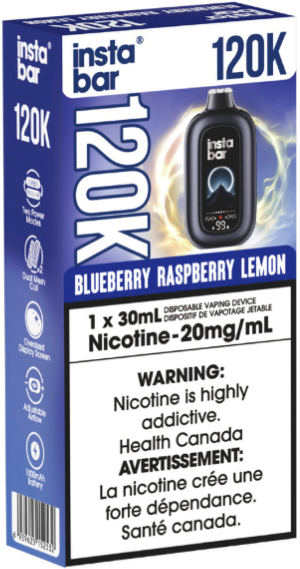 Insta Bar 120K Disposable Blueberry Raspberry Lemon