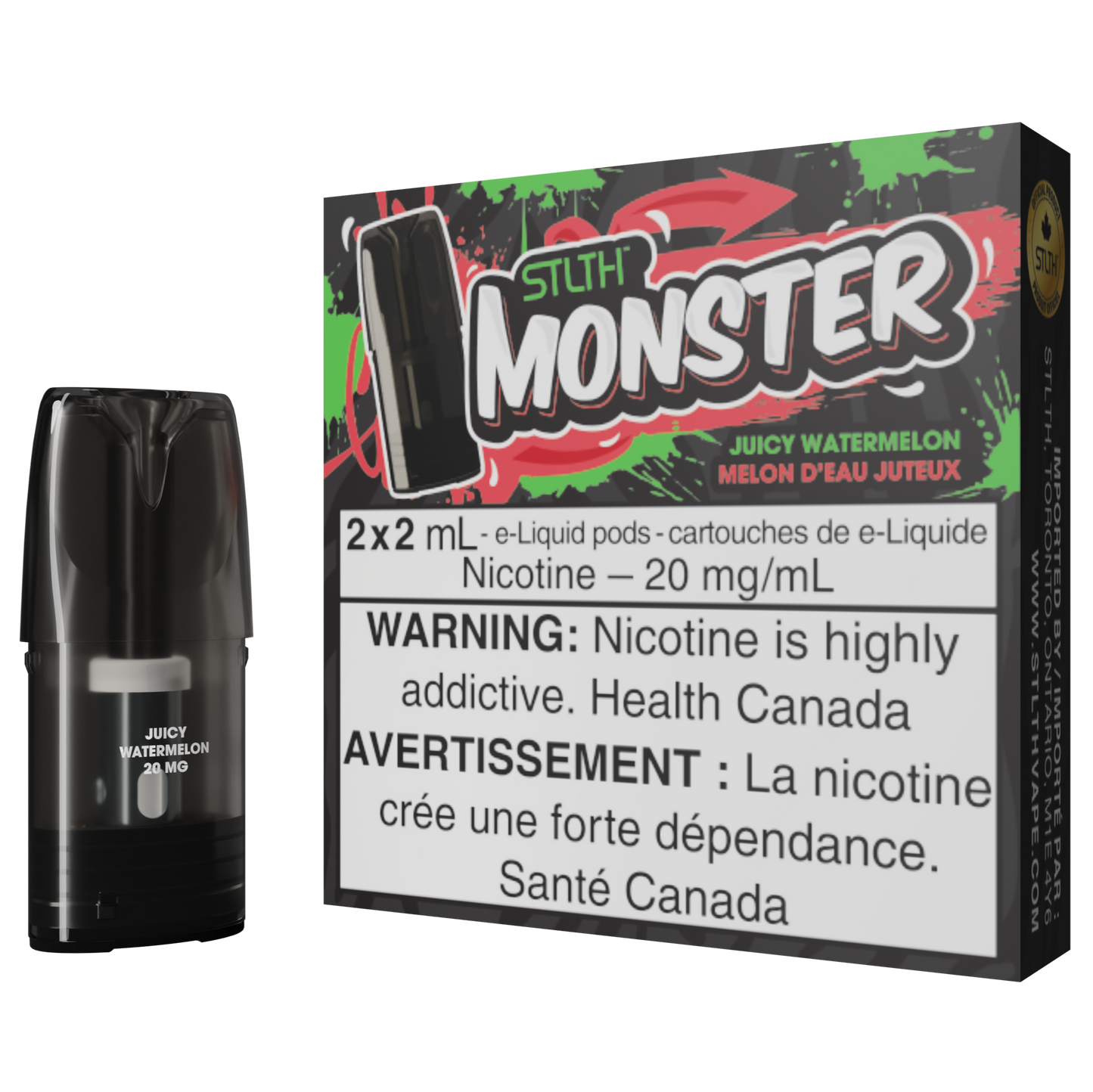 Juicy Watermelon STLTH MONSTER Pod Pack