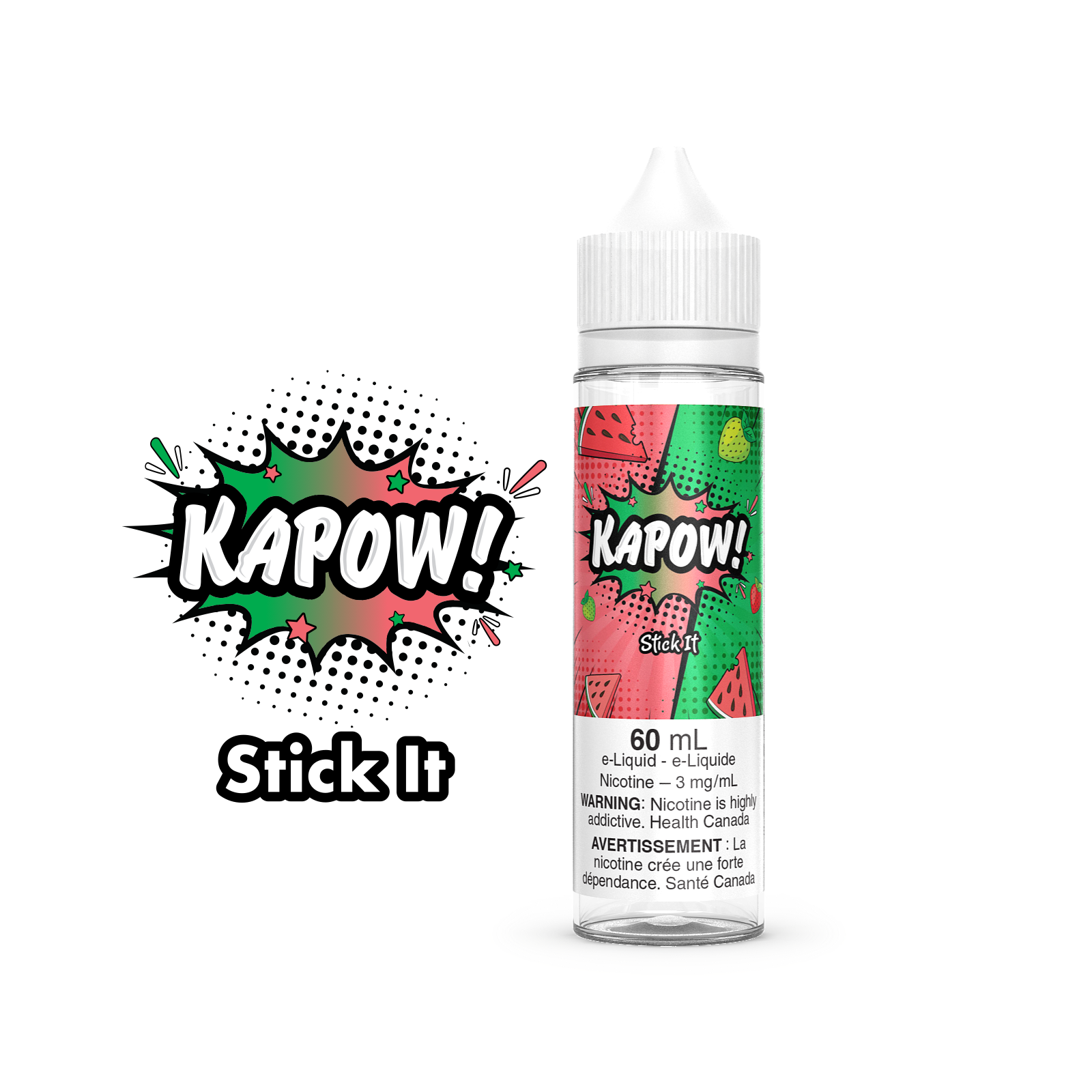 Stick It - Kapow E-Liquid 60ml Vape Juice Cloud Island Vapour Stick It - Kapow E-Liquid 60ml Vape Juice Cloud Island Vapour