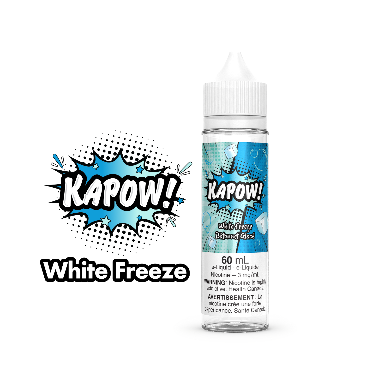 White Freeze - Kapow E-Liquid 60ml Vape Juice Cloud Island Vapour White Freeze - Kapow E-Liquid 60ml Vape Juice Cloud Island Vapour
