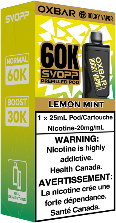 Lemon Mint Rocky Vapor Oxbar Svopp 60K