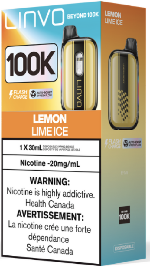 Linvo Beyond 100K Disposable Lemon Lime Ice