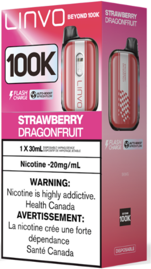 Linvo Beyond 100K Disposable Strawberry Dragonfruit