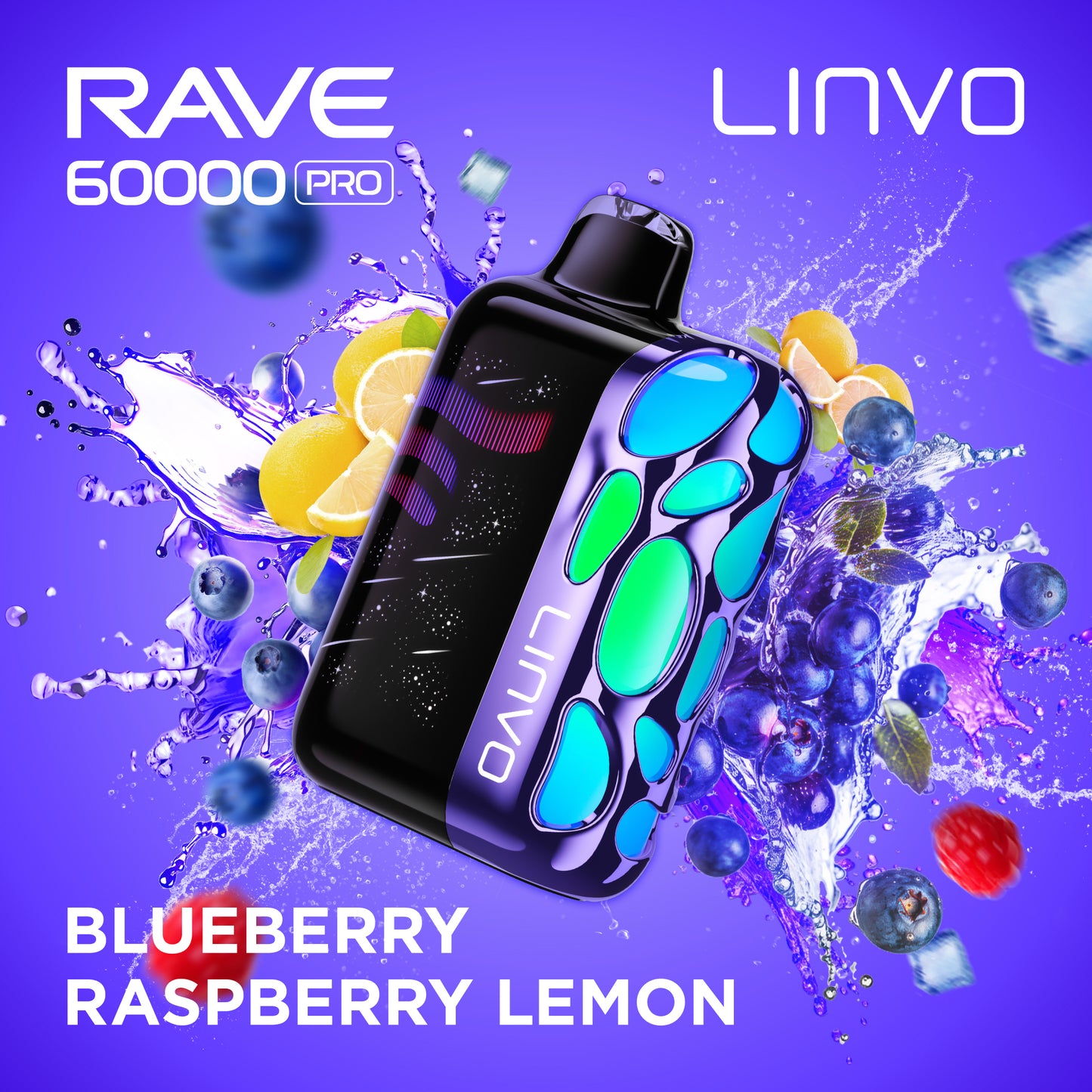 Linvo Rave 60000 Pro 60K Blueberry Raspberry Lemon