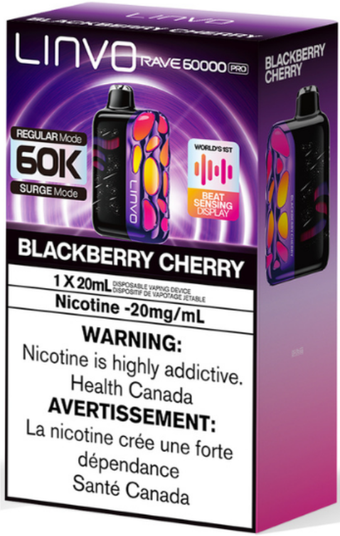 Linvo Rave 60000 Pro 60K Disposable Blackberry Cherry