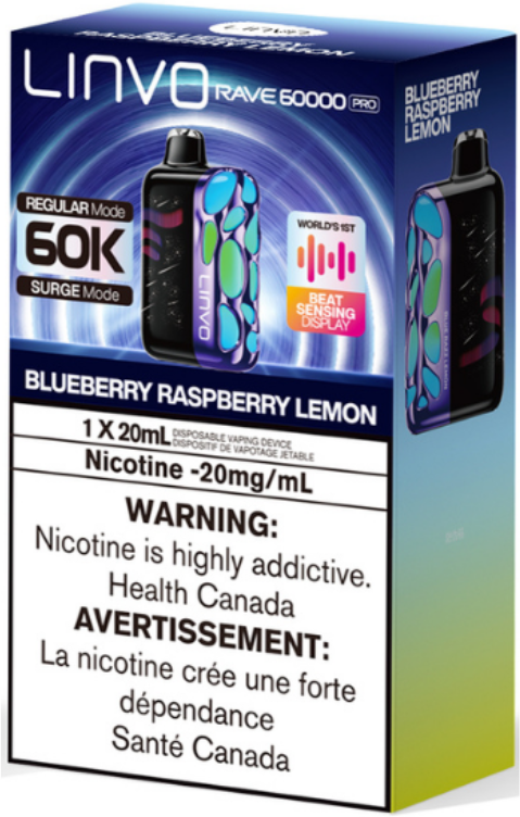 Linvo Rave 60000 Pro 60K Disposable Blueberry Raspberry Lemon