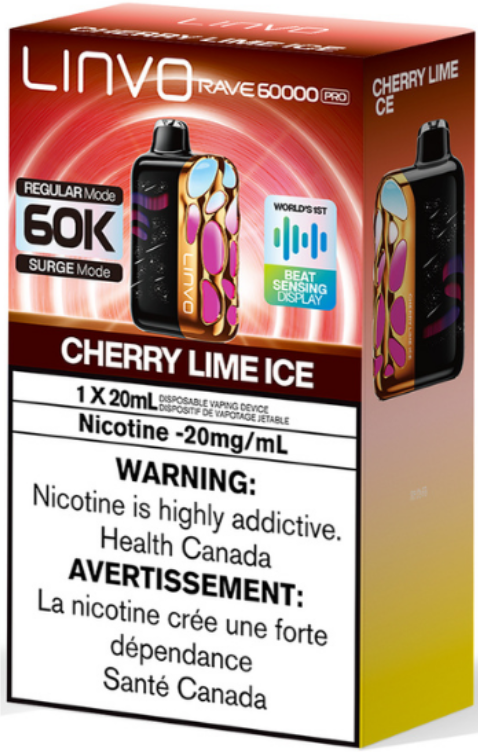 Linvo Rave 60000 Pro 60K Disposable Cherry Lime Ice