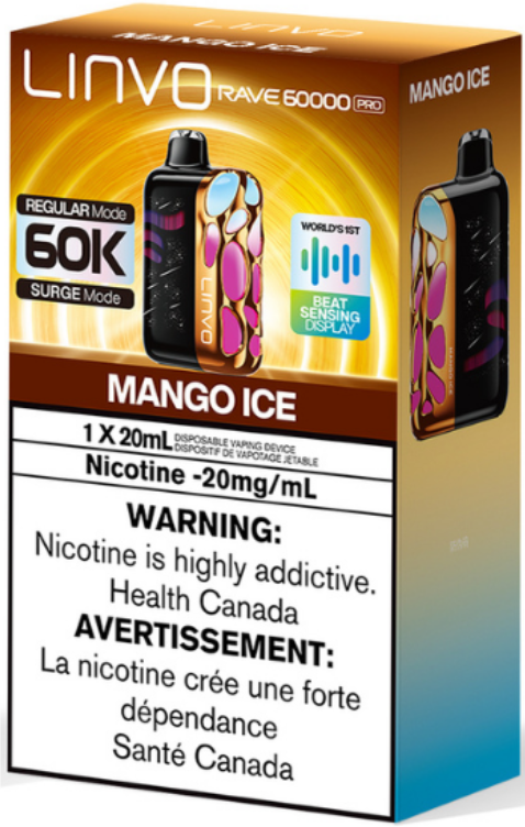 Linvo Rave 60000 Pro 60K Disposable Mango Ice