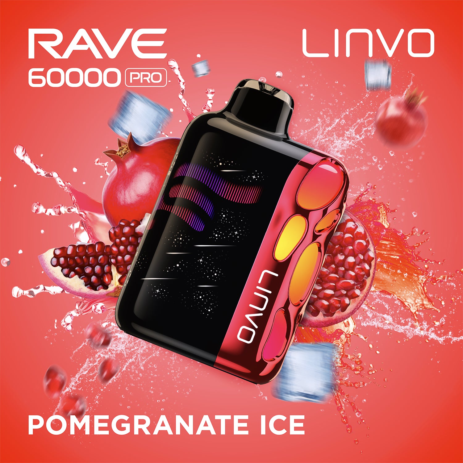 Linvo Rave 60000 Pro Disposable Vape - Pomegranate Ice Cloud Island Vapour Linvo Rave 60000 Pro Disposable Vape - Pomegranate Ice Cloud Island Vapour