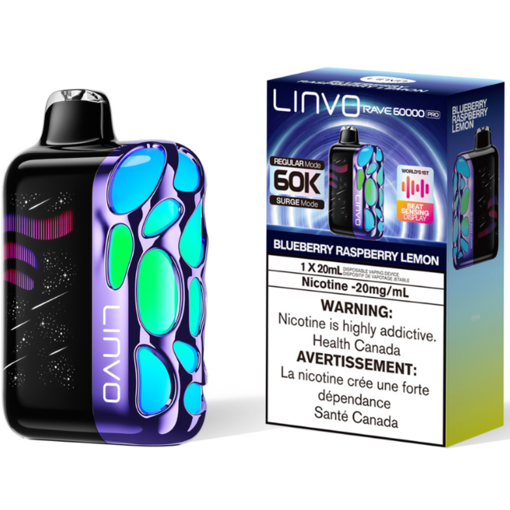 Linvo Rave 60000 Pro Disposable Vape Blueberry Raspberry Lemon