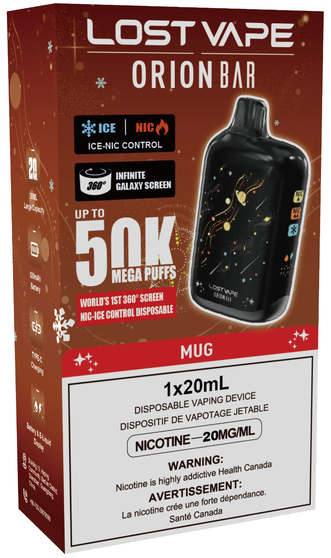 Lost Vape Orion Bar 50K Disposable Mug