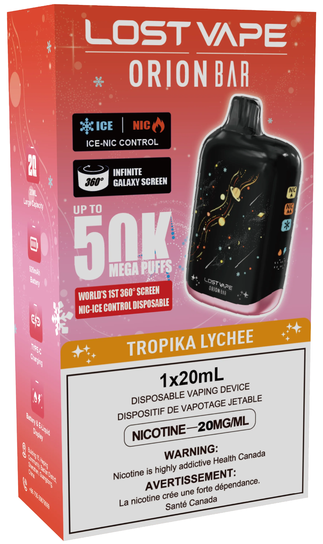 Lost Vape Orion Bar 50K Disposable Tropika Lychee